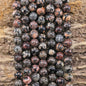 Red Snowflake Obsidian Round 6mm 8mm