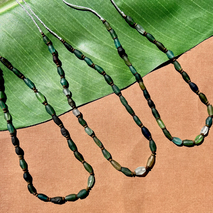 Roman Glass Rice Bead Strands