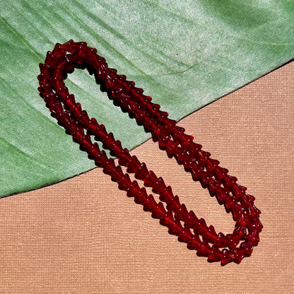 Ruby Small Flower Cap Beads - 100 Pieces