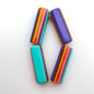 Layered Tube 38x12mm Multi Neon