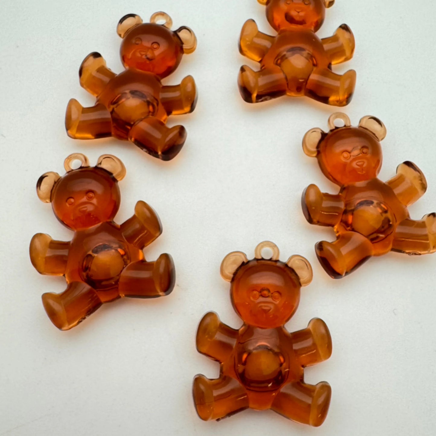 Honey Bear Charm 33mm Amber