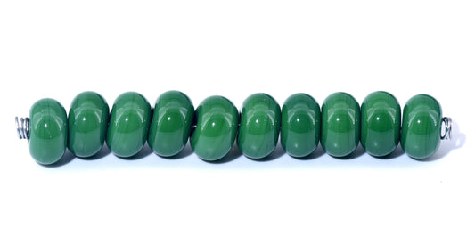 SP036- Ten Christmas Green Spacer Beads