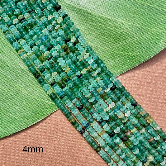 Roman Glass Small Saucer 4mm & 6mm Bead Strands