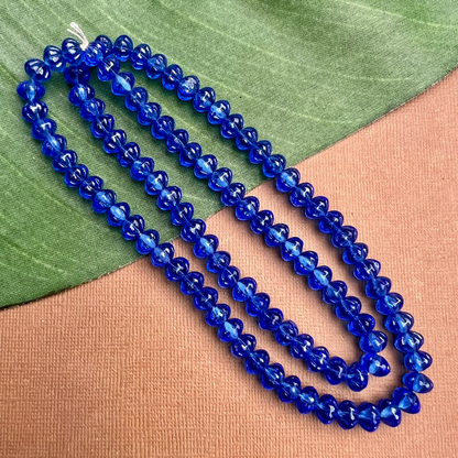 Blue Saucer Beads - 50 Pieces