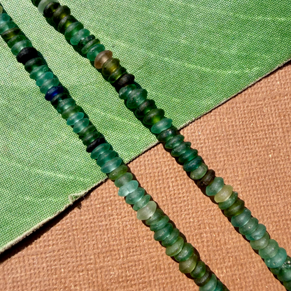 Roman Glass Saucer 4mm - 6mm Bead Strands