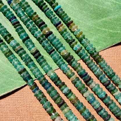 Roman Glass Saucer 4mm - 6mm Bead Strands