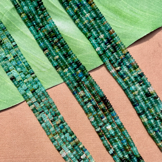 Roman Glass Small Saucer 4mm & 6mm Bead Strands