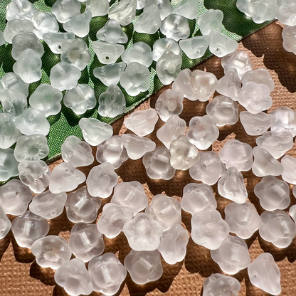Matte Crystal Flower Shank Buttons - 50 Pieces