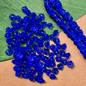 Blue Flower Shank Buttons - 50 Pieces