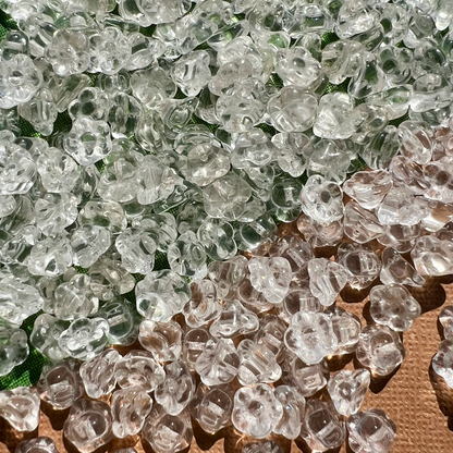 Crystal Flower Shank Buttons - 50 Pieces