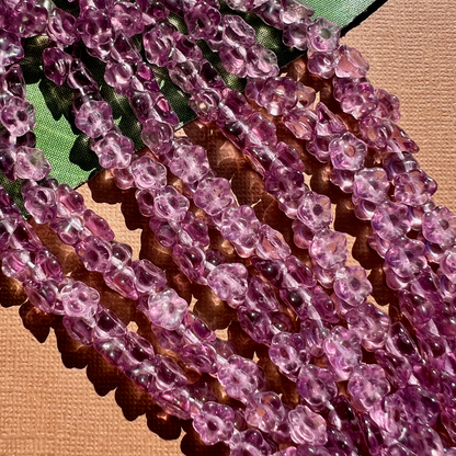 Lavender Flower Shank Buttons - 50 Pieces