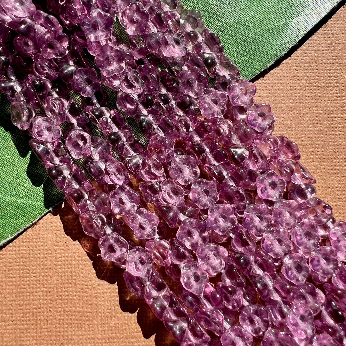 Lavender Flower Shank Buttons - 50 Pieces