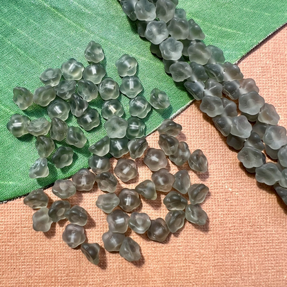 Gray Matte Flower Shank Buttons - 50 Pieces