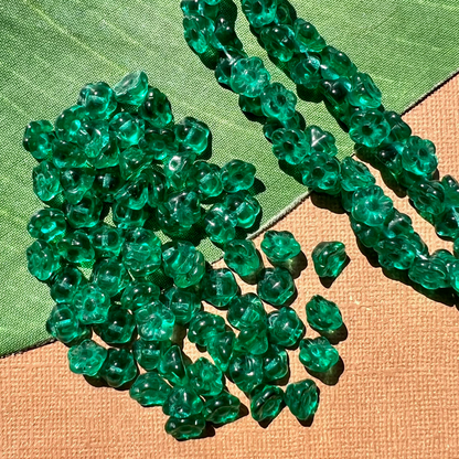 Teal Flower Shank Buttons - 50 Pieces