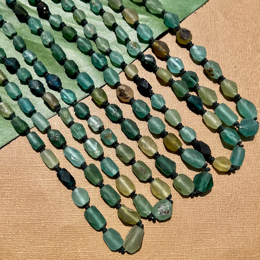 Roman Glass Faceted Bead Strands