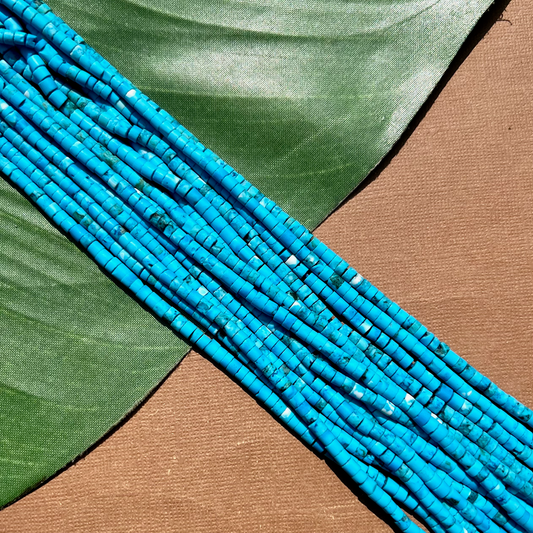 Sky Blue Turquoise Heishi Strands - 1 Strand