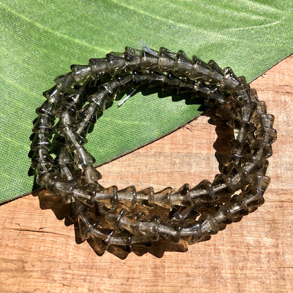 Gray Small Flower Cap Beads - 100 Pieces