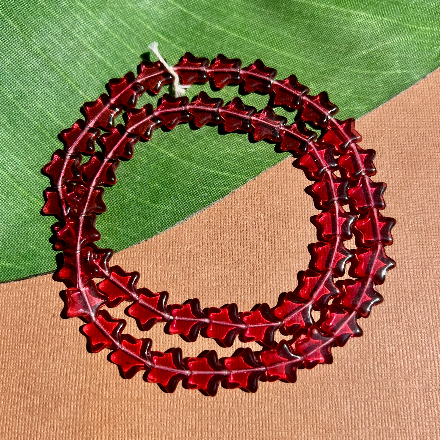 Pink Star Beads - 50 Pieces