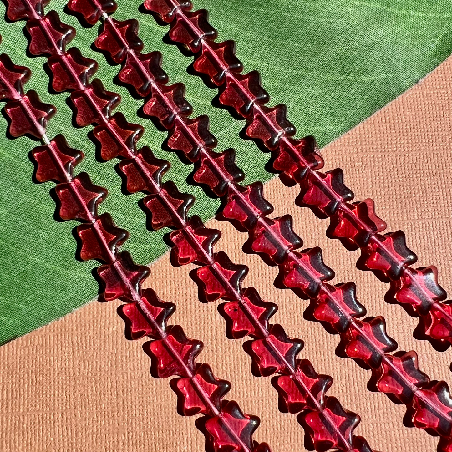 Pink Star Beads - 50 Pieces