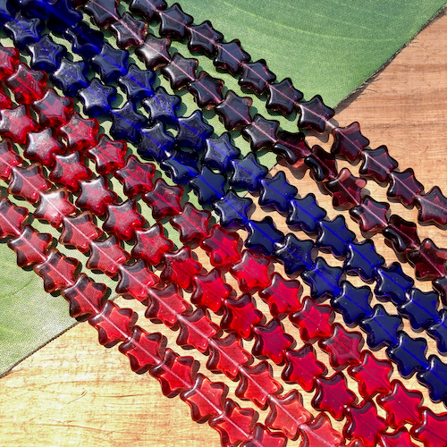 Pink Star Beads - 50 Pieces