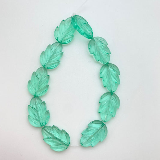 Leaves Bead 20x14mm Green
