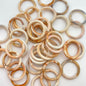 Ring 18mm Bone Marble Matte