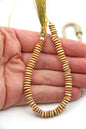 Assorted Earthy Tones: Bone Beads, 6x2mm, Saucer Heishi Discs