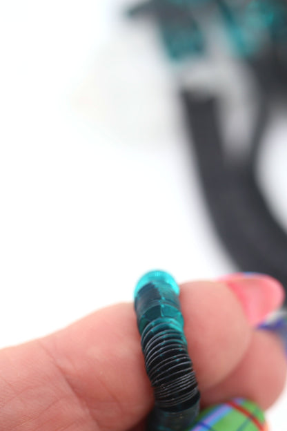 6mm Teal Faceted Vintage French Sequins