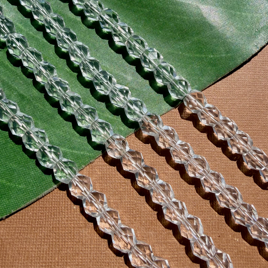 Vintage Japanese Tin Cut Crystal 9mm - 100 Pieces