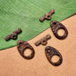 Hand Carved Sono Wood Toggles - 1 Piece
