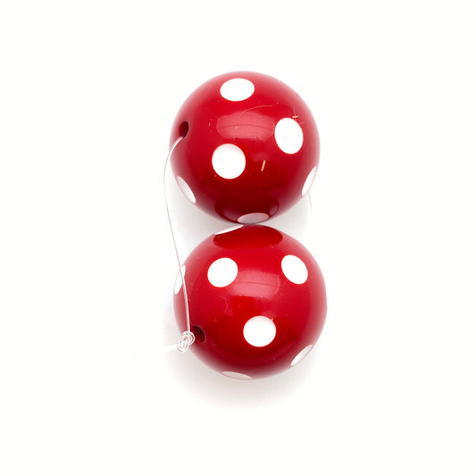 Polka Dot 30mm Red