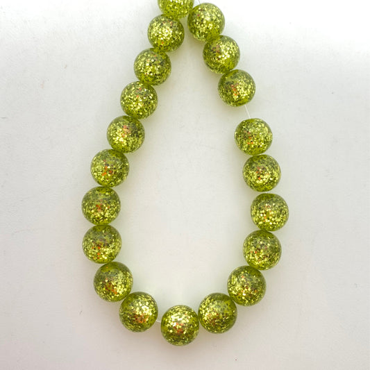 Glitter Round 8mm Kiwi
