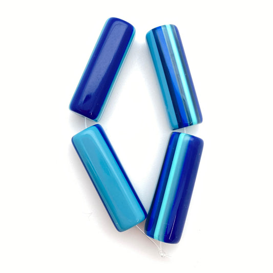 Layered Tube 38x12mm Multi Blue