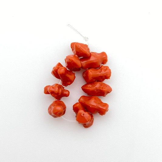 Coral Bead 12x7mm Red Coral