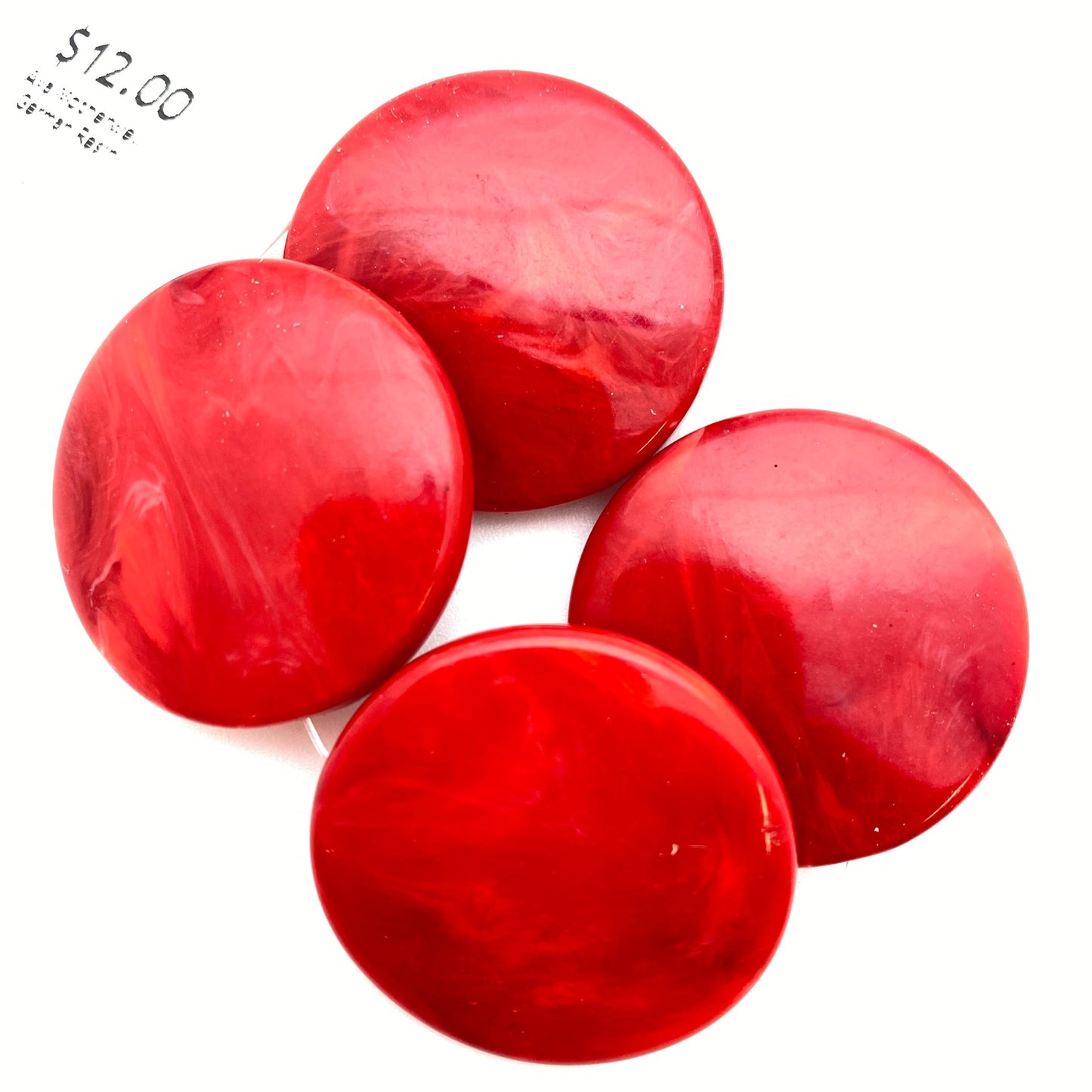 Lentil 31mm Red Marble