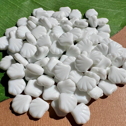 White Shell Beads - 100 Pieces