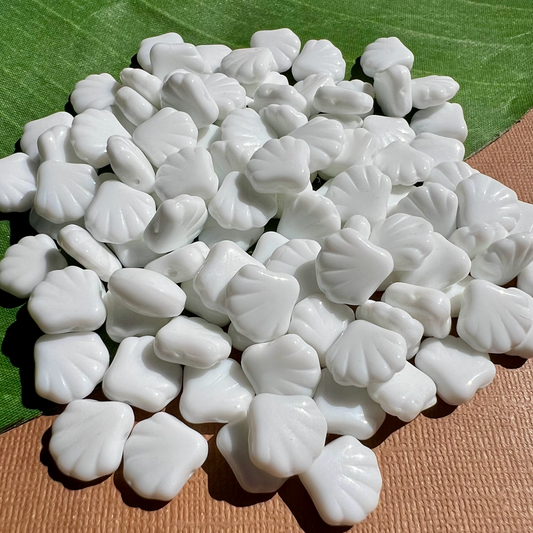 White Shell Beads - 100 Pieces