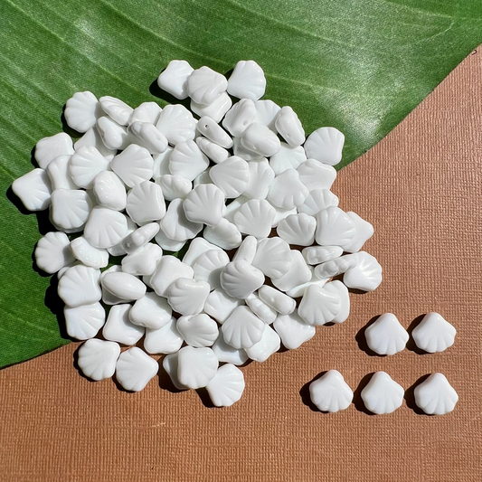 White Shell Beads - 100 Pieces