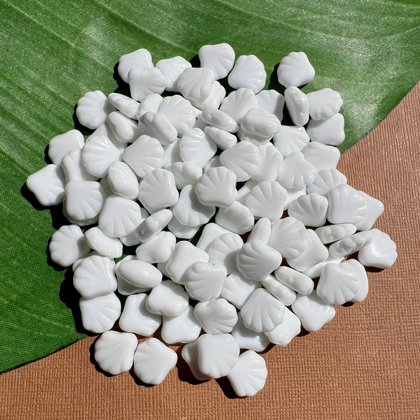 White Shell Beads - 100 Pieces
