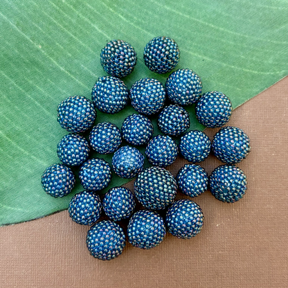 Winter Denim Beaded Beads - Solids