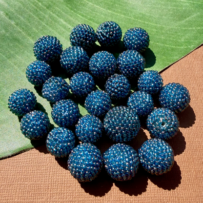 Winter Denim Beaded Beads - Solids