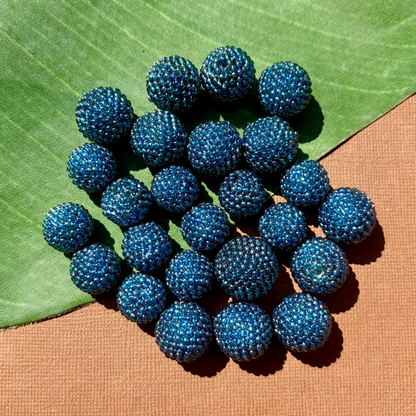 Winter Denim Beaded Beads - Solids