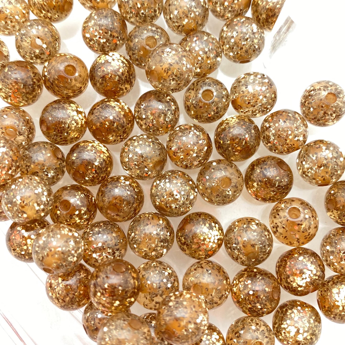 Glitter Round 8mm Bronze