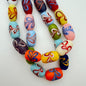 Lampwork Glass 18x14mm Oval Swirl Mix