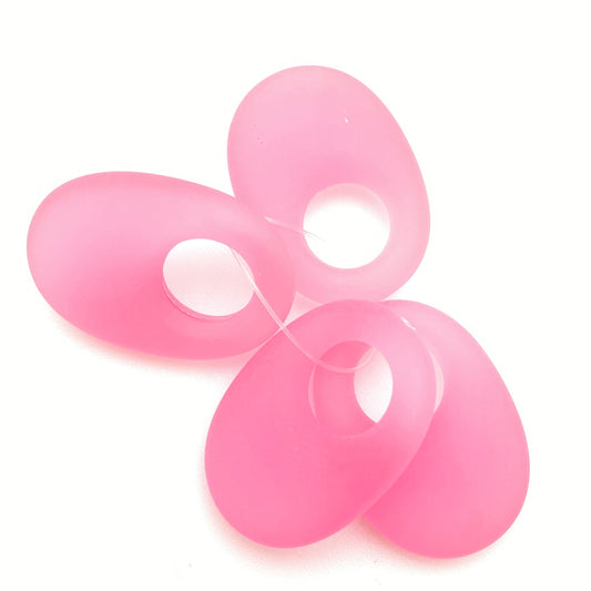 Pebble Hoop 28mm Pink Matte