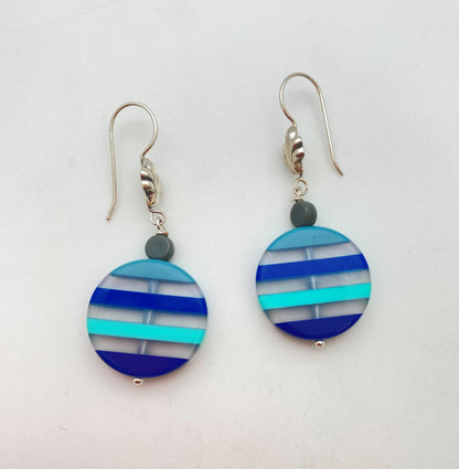Layered Disk 25mm Multi Blue