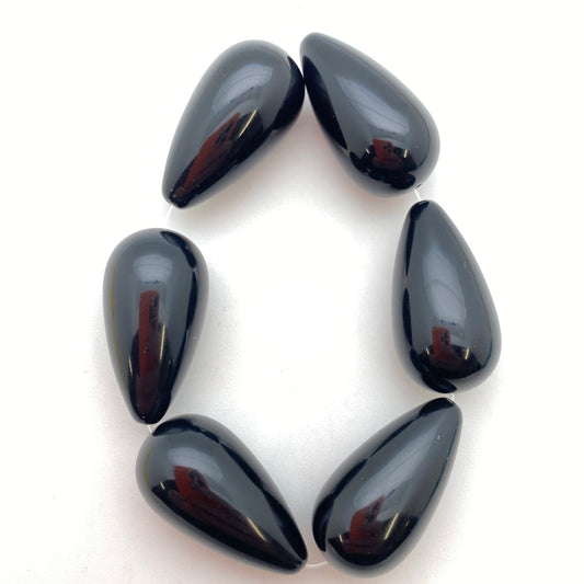 Pear Drop 26x14mm Jet