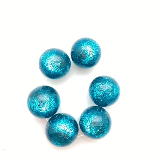 Glitter Round 20mm Laguna