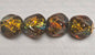 Amber Rainbow Dichroic Glass Bead
