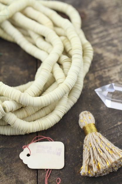 6mm Vintage Flat Sequins: Banana Cream Yellow, Vintage DIY Sewing Craft Adornment